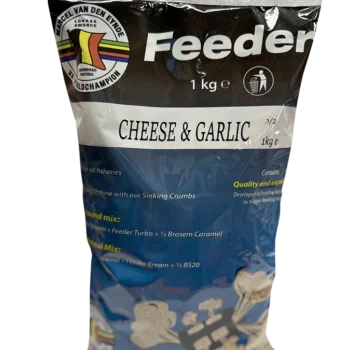 VDE Feeder Cheese & Garlic - Univerzalna hrana za efikasan feeder ribolov. Bez aditiva, idealna za sve vode sa aromo sira i belog luka. Idealna za lov mrene.