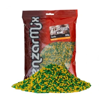 Benzar Mix Turbo Pellet 3mm Garlic – fluo peleti za feeder ribolov, 800g
